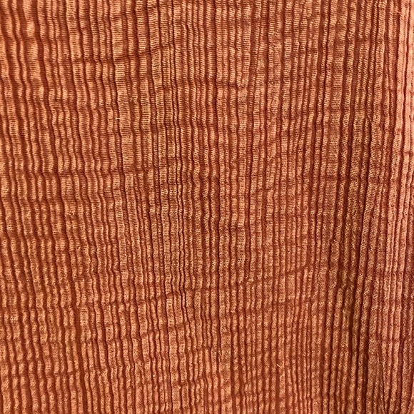 Kyla Seo Cotton Rust Terracotta Women's Tunic Top Bohemian Chic Style Soulful - Picture 5 of 11